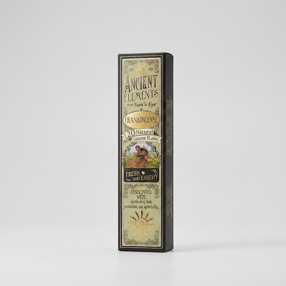 Frankincense Masala Incense Sticks, Plant-Based & Hand-Rolled, Purification & Meditation Aroma, 20-Count Box
