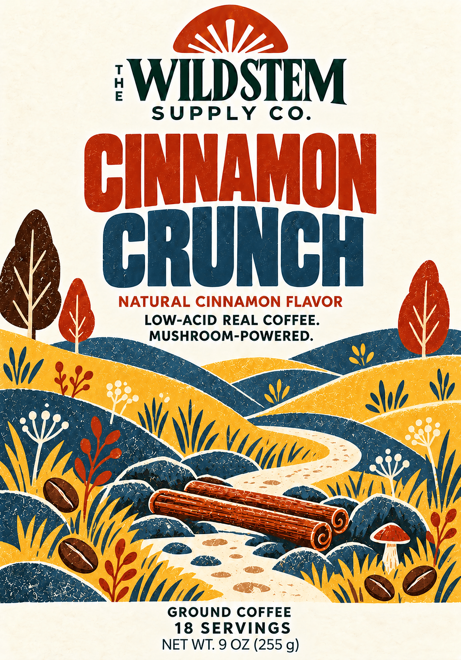 Cinnamon Crunch Mushroom Coffee - 9 ounce bag