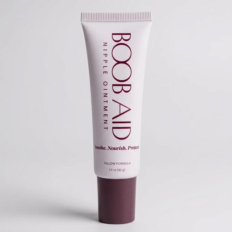 Nipple Ointment, Beef Tallow + Calendula & Shea, Soothes Sore Cracked Nipples, Mess-Free Angled Tip Applicator