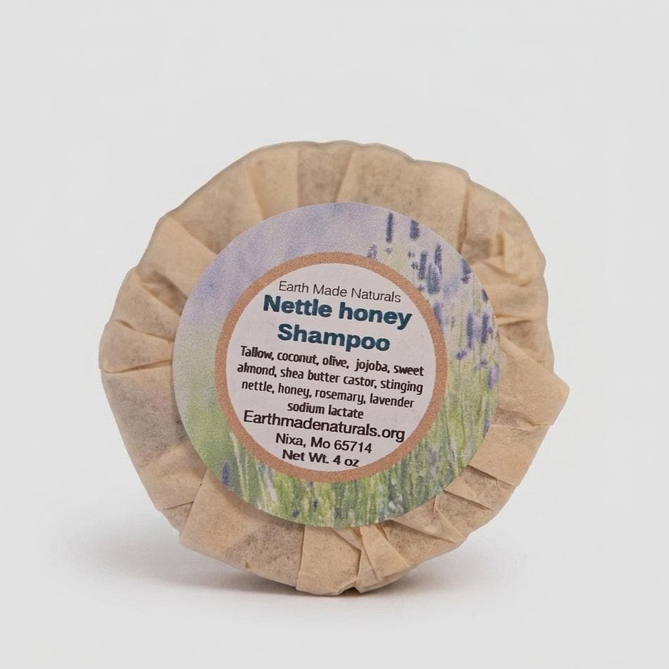 Shampoo Bar, Nettle & Honey, Scalp Support + Shine, Rosemary & Lavender, 4 oz Solid Bar