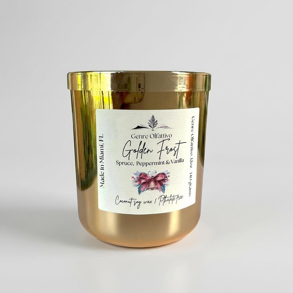 Wood Wick Candle, Peppermint & Vanilla Musk + Spruce, Winter Fresh Scent, 12 oz Reusable Lidded Jar, ~60 Hr Burn