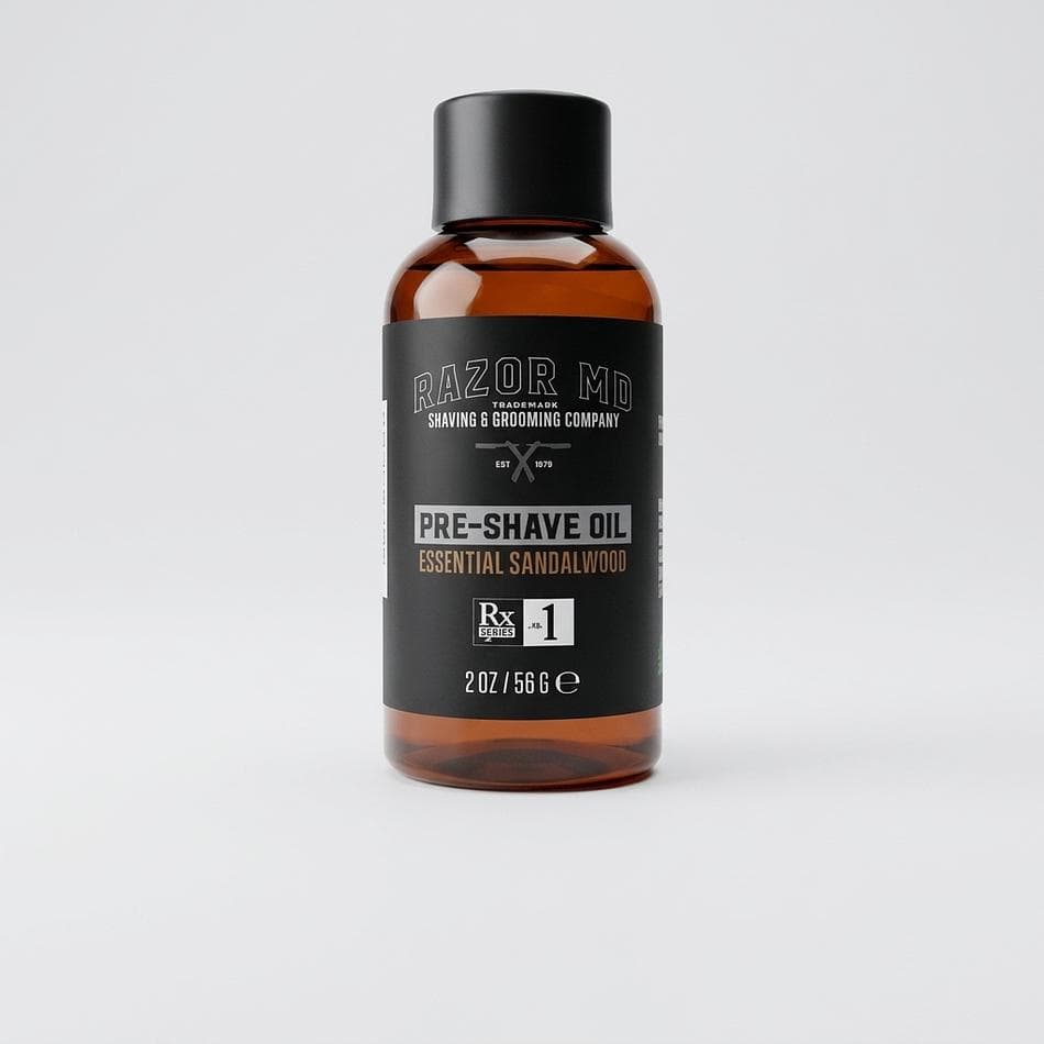 Pre-Shave Oil, Sandalwood & Lavender Essential Oils, Razor Glide + Razor Burn Relief, 2 oz Beard & Face Shaving Serum