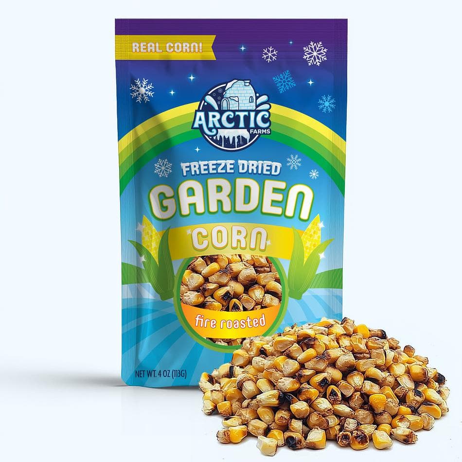 Freeze-Dried Fire Roasted Corn, Smoky-Sweet Crunchy Snack & Salad Topper, Resealable Bag (1.2 oz)