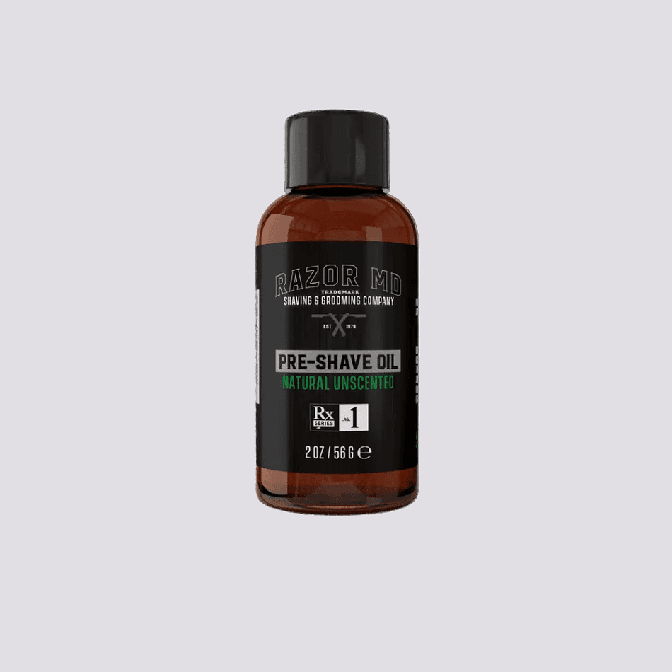 Pre-Shave Oil Serum, Castor & Avocado Oils, Razor Glide + Less Irritation, Unscented, 2 oz