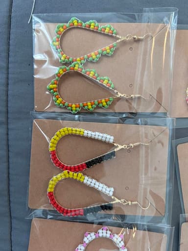 Beaded hoops