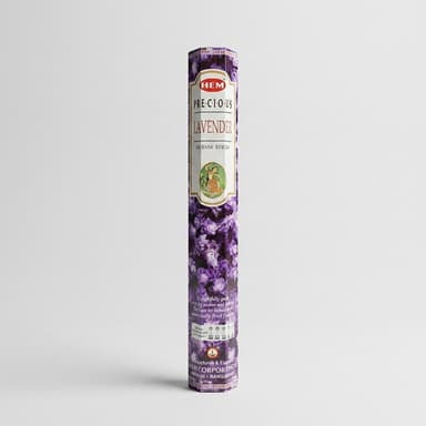 Lavender Incense Sticks, Relaxing Aromatherapy Scent, Hexagon Tube, 20 Sticks