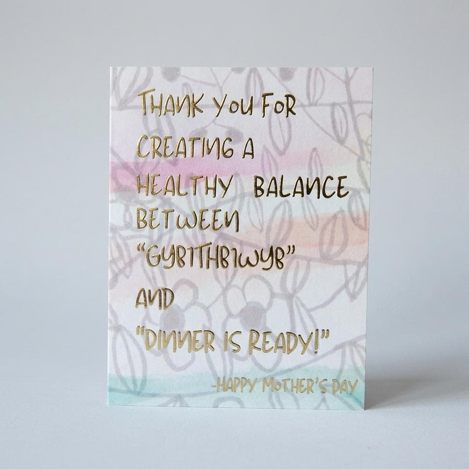 Mother’s Day Greeting Card, Blank Inside, Premium Art Print, With Envelope, A2 Size (4.25 x 5.5 in)