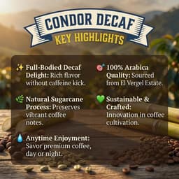 Condor Decaf El Vergel Estate, EA Sugarcane - Medium Roast-3
