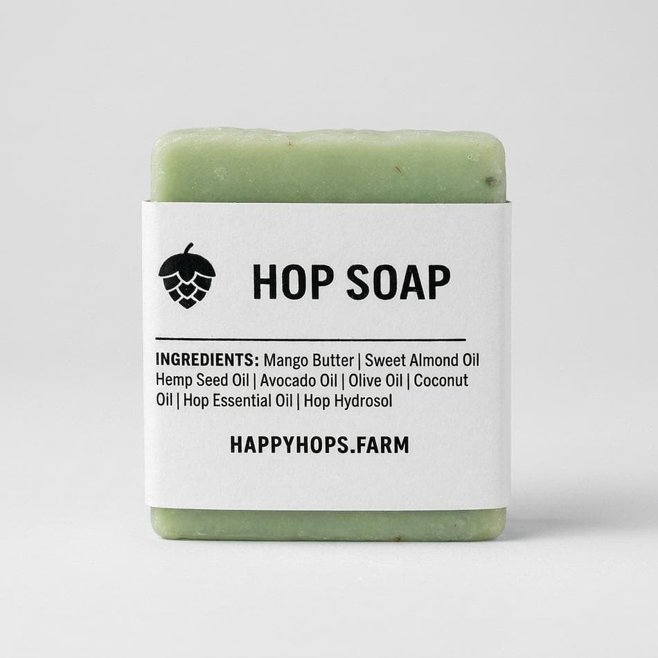 Beer Soap Bar, Hops & Mango Butter, Moisturizing Handmade Body Soap, Essential Oil Scents, 1 Bar