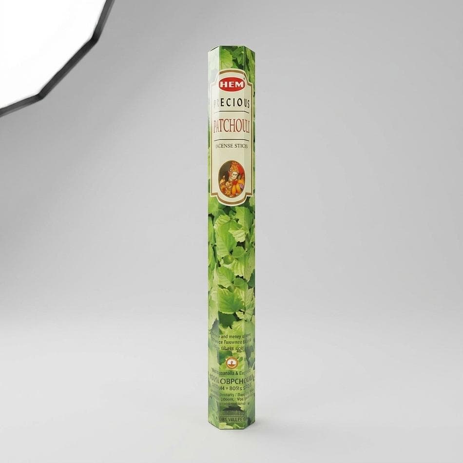 Patchouli Incense Sticks, Earthy Patchouli Scent, Grounding Aromatherapy, 20-Stick Hexagon Pack
