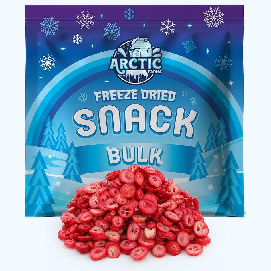 Freeze-Dried Sliced Cranberries, Tart, Whole-Fruit Snack, Bulk Bag (8.5 oz)