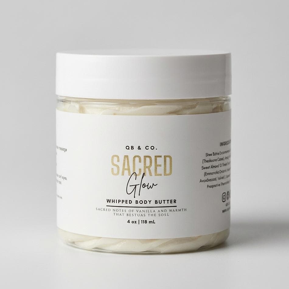 Whipped Body Butter, Shea & Cocoa Butter + Sweet Almond Oil, Long-Lasting Moisture Glow, 2/4/8 oz (Whipped or Crème)
