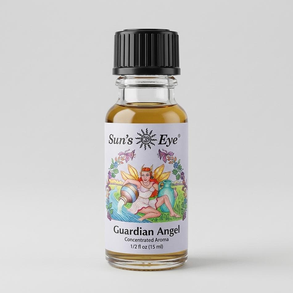 Guardian Angel Ritual Oil, Hyssop & Sandalwood, Spiritual Protection, 0.5 oz (15 mL) Glass Bottle