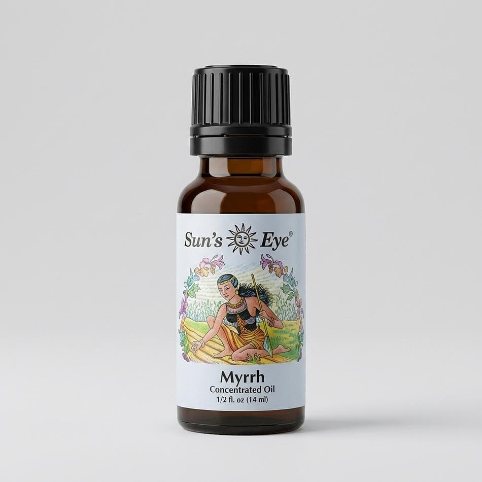 Myrrh Aroma Oil Blend, Essential & Fragrance Oils, Earthy Grounding Scent, Vegan, 0.5 oz (15 mL) Glass Bottle