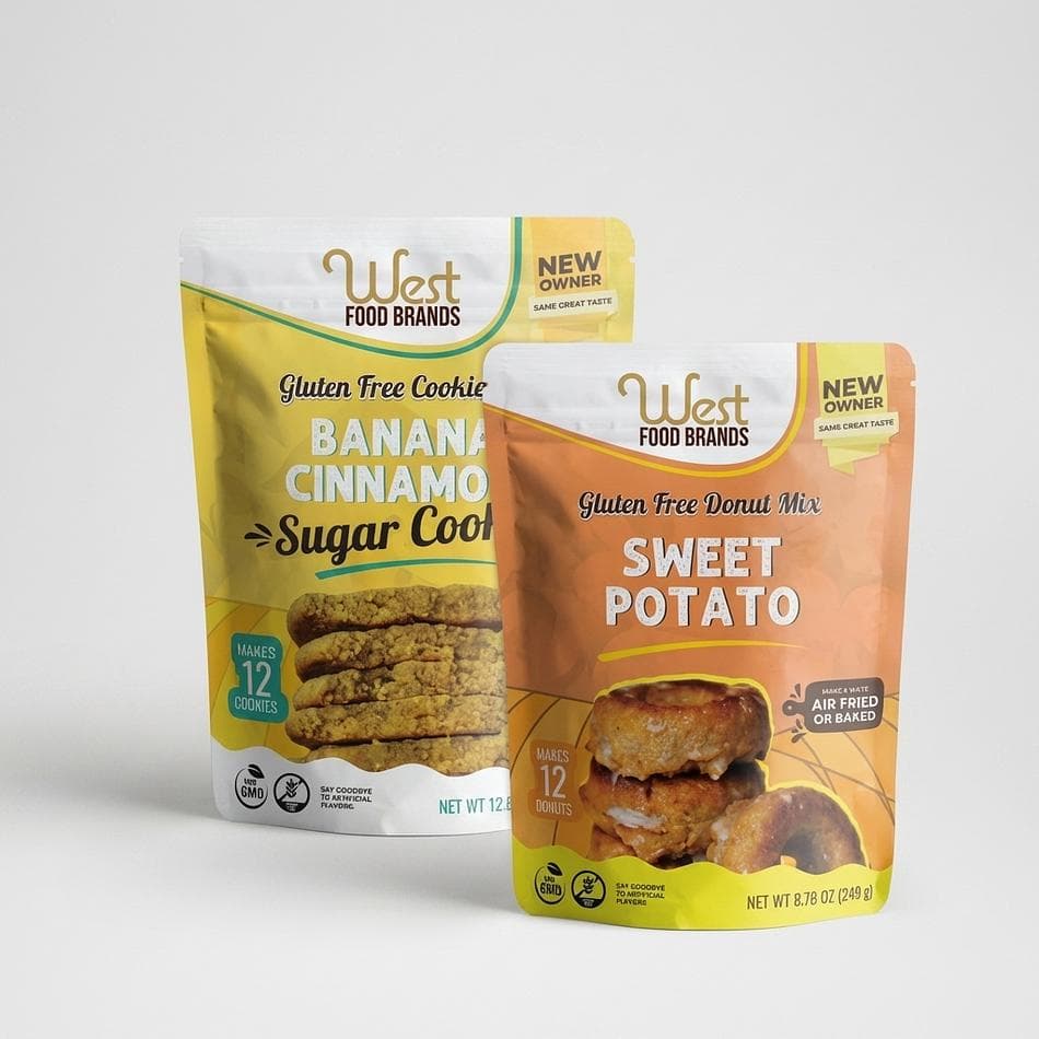Gluten-Free Baking Mix Bundle, Sweet Potato Donut + Banana Cinnamon Sugar Cookie, 2-Pack (8.78 oz + 12.85 oz)