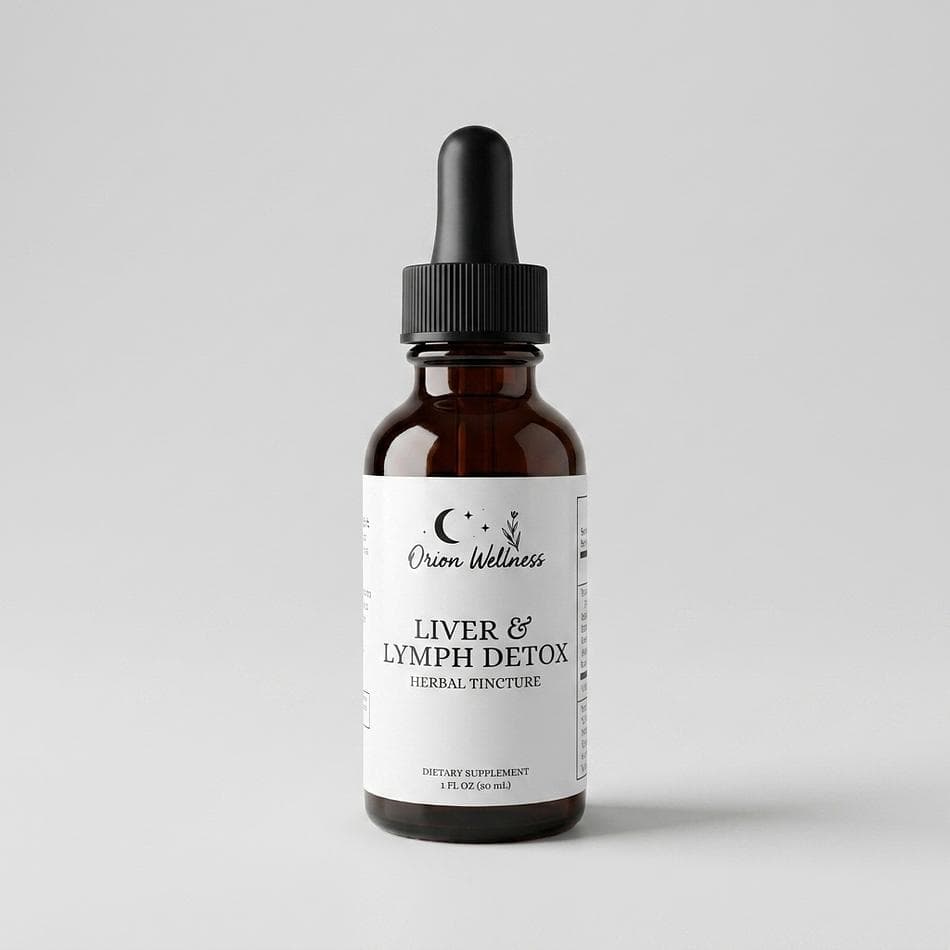 Herbal Detox Tincture, Burdock & Dandelion + Milk Thistle, Liver & Lymph Support, 1:5 100 Proof Extract