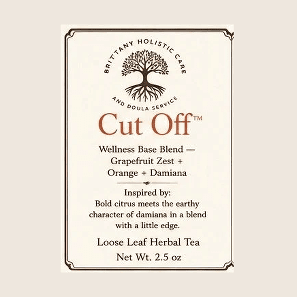 Loose Leaf Herbal Tea, Grapefruit Zest, Orange & Damiana, Calm Confidence Mood Support, 2.5 oz Pouch