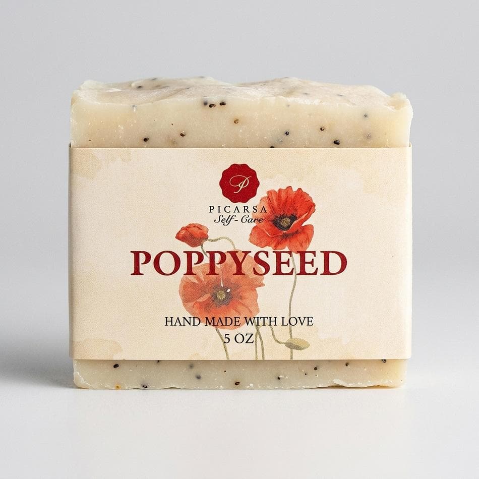 Handmade Bar Soap, Sesame & Extra Virgin Olive Oil, Hydrating Cleanse for Dry Skin, Scented Soap Bar, 1 Bar