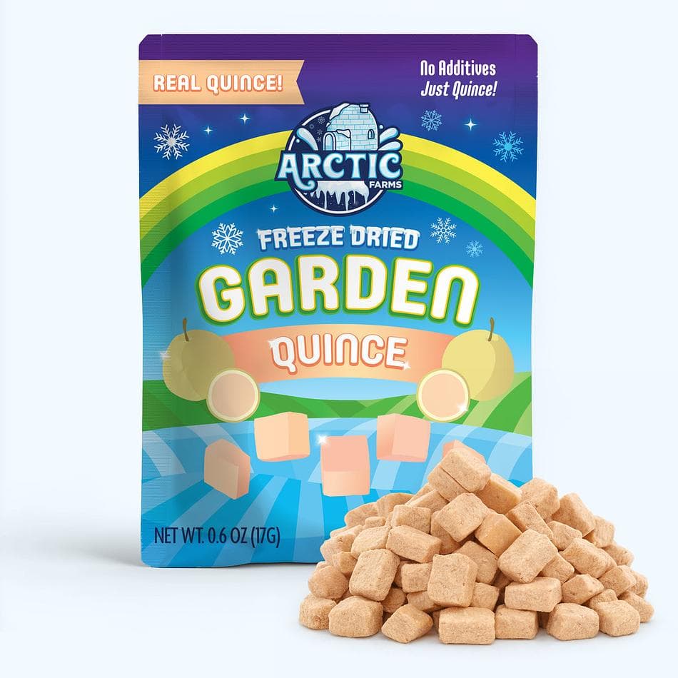 Freeze-Dried Quince, Bright, Floral, Naturally Tart Fruit Snack, Pack of 3 Resealable Bags (0.6 oz each)