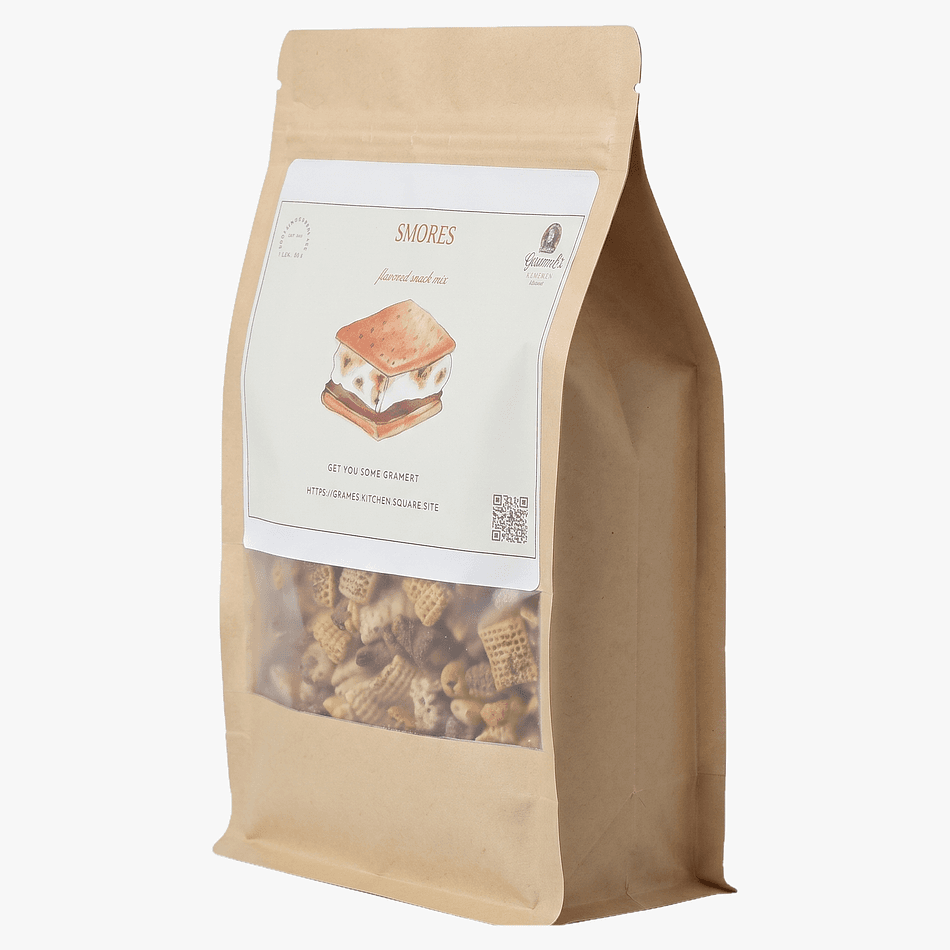 S'mores Snack Mix, Graham Cracker & Chocolate, Marshmallow Flavor, Nut-Free, 2.5 oz Bag