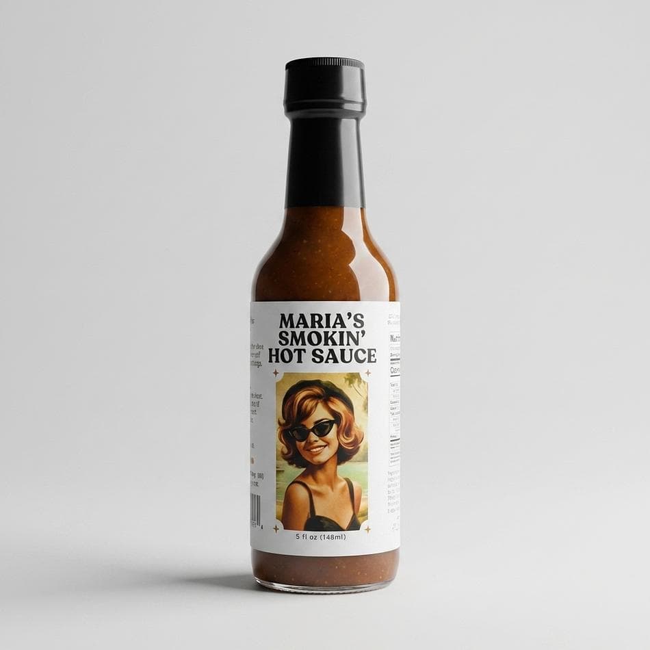 Smoky Habanero Hot Sauce, Aged Cayenne & Ancho, Hickory Smoke, BBQ & Grilling, 5 oz Bottle
