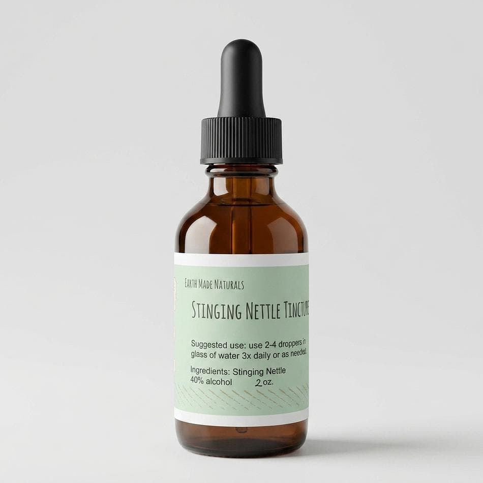 Stinging Nettle Herbal Tincture, Nettle Leaf Extract, Joint & Seasonal Support, Dropper Bottle, 1 oz or 2 oz