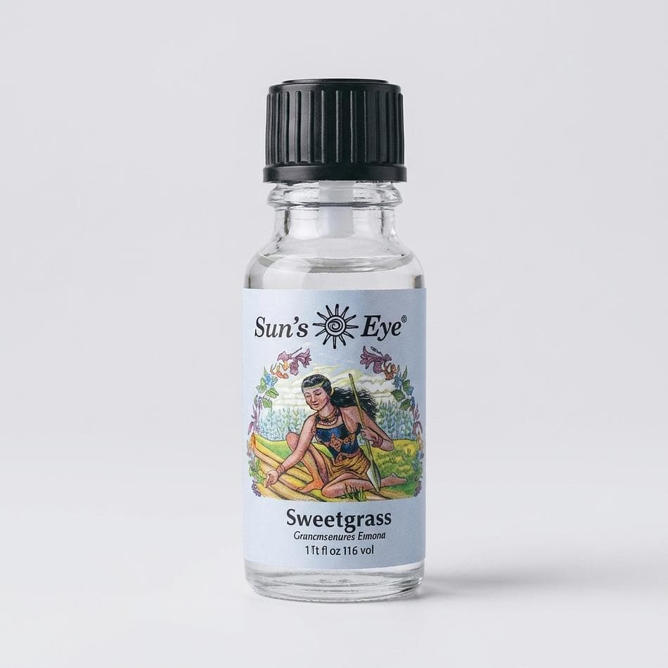 Sweetgrass Concentrated Aroma Oil, Earthy Herbal Scent, Vegan & Paraben-Free, 0.5 oz (15 mL) Glass Bottle