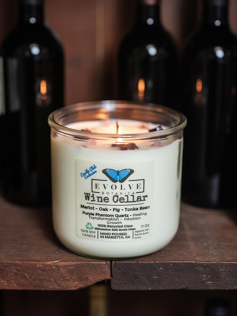 Monthly Soy Candle Subscription, Recycled Glass Rocks Tumbler, FSC Wood Wick, Members-Only Scent, $30/Month + Free Welcome Candle