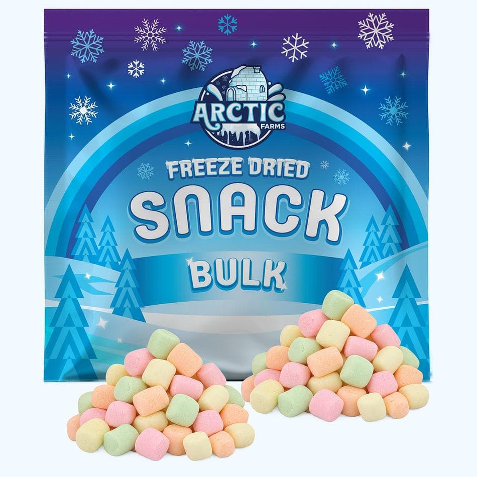 Freeze-Dried Fruity Marshmallow Minis, Orange Strawberry Lemon Lime, Crunchy Melt-in-Your-Mouth Candy, Bulk Bag (12 oz)