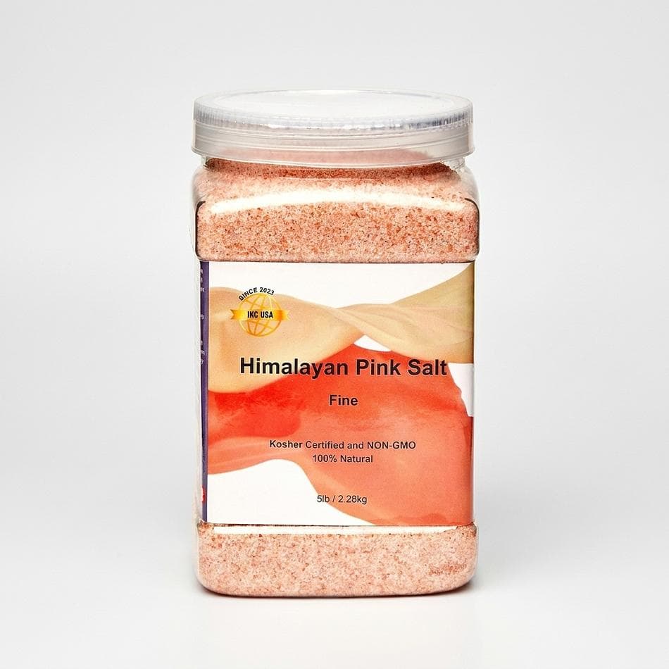 Himalayan Pink Salt, Fine Ground, No Additives, Even Seasoning, Resealable Jar, 5 lb (80 oz)
