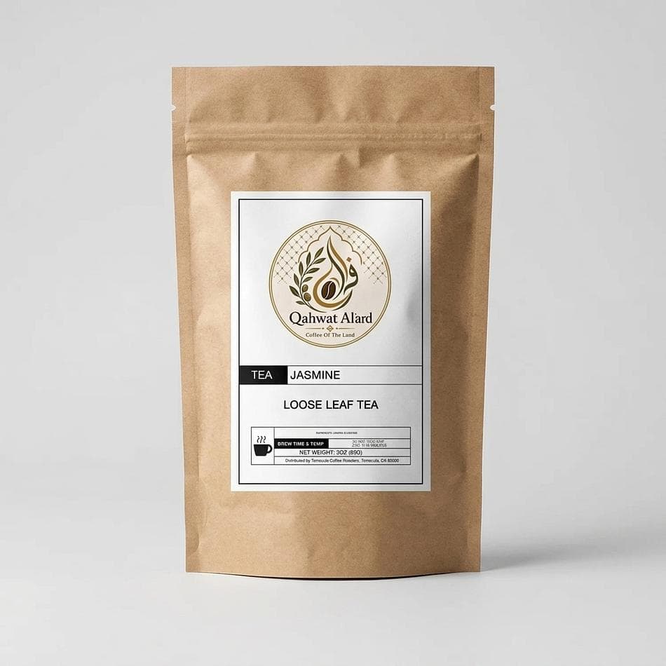 Jasmine Green Tea, Jasmine Blossoms & Green Tea, Floral Smooth Flavor, Loose Leaf, 3 oz