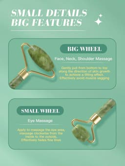 1pc Facial Roller Massager 1pc Gua Sha Board-6