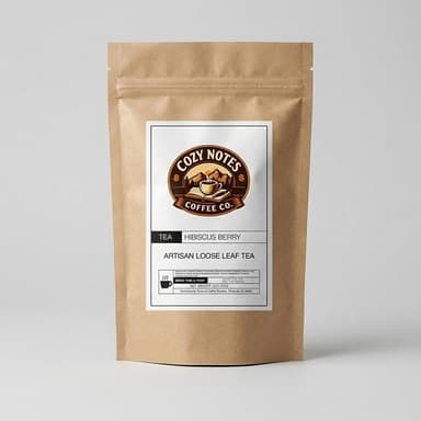 Organic Hibiscus Berry Herbal Tea, Hibiscus & Rosehips, Refreshing Iced or Hot Brew, Loose Leaf 3 oz