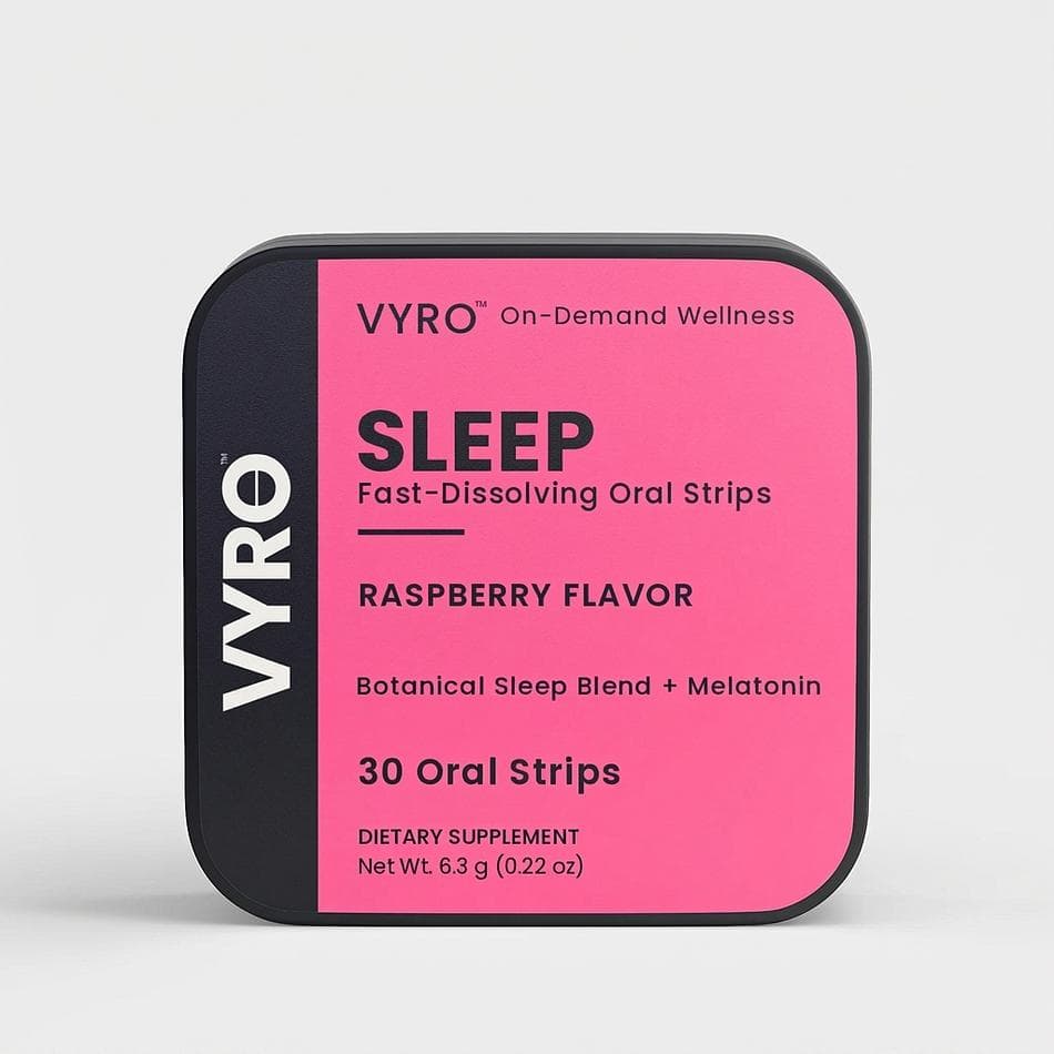 Melatonin Oral Sleep Strips, L-Theanine & Magnesium, Fast-Dissolving Nighttime Wind-Down, 30 Strips Tin