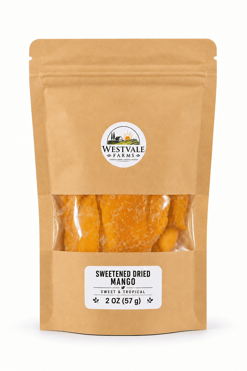 Sweetened Dried Mango Slices, Mango & Cane Sugar, Soft Chewy Snack, Product of Sri Lanka, 2 oz