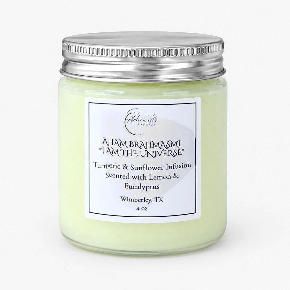 Aham Brahmasmi “I am the Universe,” Turmeric & Cucumber Body Cream scented with Lemon + Eucalyptus