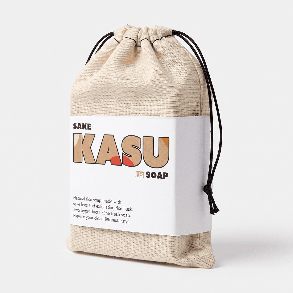 Sake Kasu (Rice Lees) Bar Soap, Super-Fatted Plant Oils, Gentle Brightening Cleanse, 1 Bar
