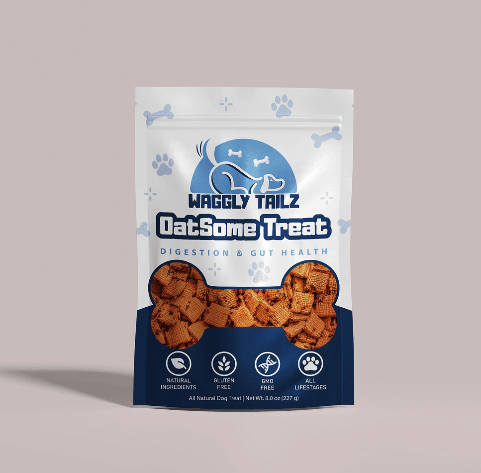 Oat & Pumpkin Dog Treats, Rolled Oats, Buckwheat Flour, Gut & Digestion Support, Resealable Pouch, 9 oz