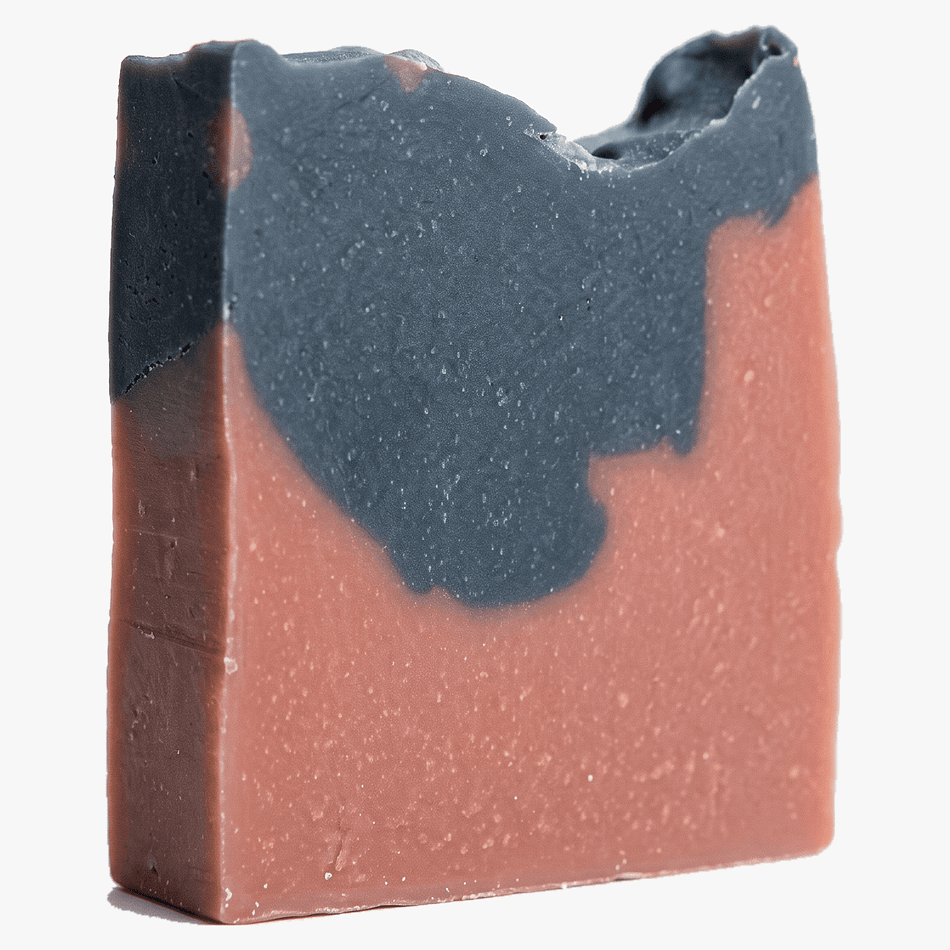 Facial & Body Bar Soap, Rose Kaolin Clay & Activated Charcoal, Detox for Oily/Acne-Prone Skin, Vegan, 5 oz