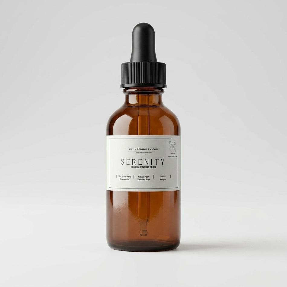 Herbal Relaxation Tincture, St Johns Wort & Valerian + Chamomile, Calming Nervous System Support, Alcohol-Based Liquid Drops