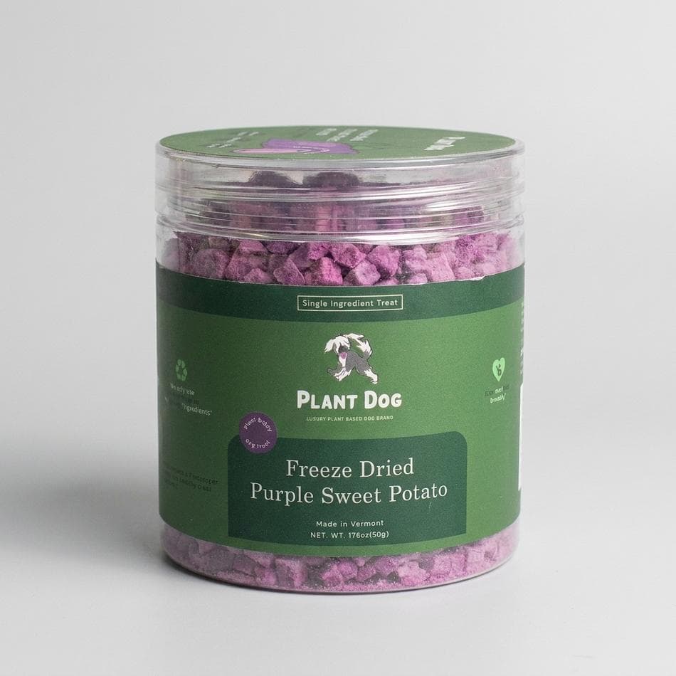 Freeze-Dried Purple Sweet Potato Pet Treats, 100% Single Ingredient, Digestive Support, Crunchy Topper/Snack, 1 Jar