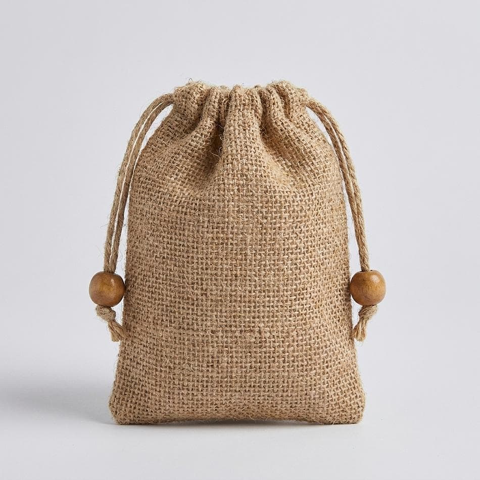 Burlap Soap Saver Pouch, Natural Jute Exfoliating Soap Holder, Extends Bar Life, Hang-Dry, 5 x 7 in
