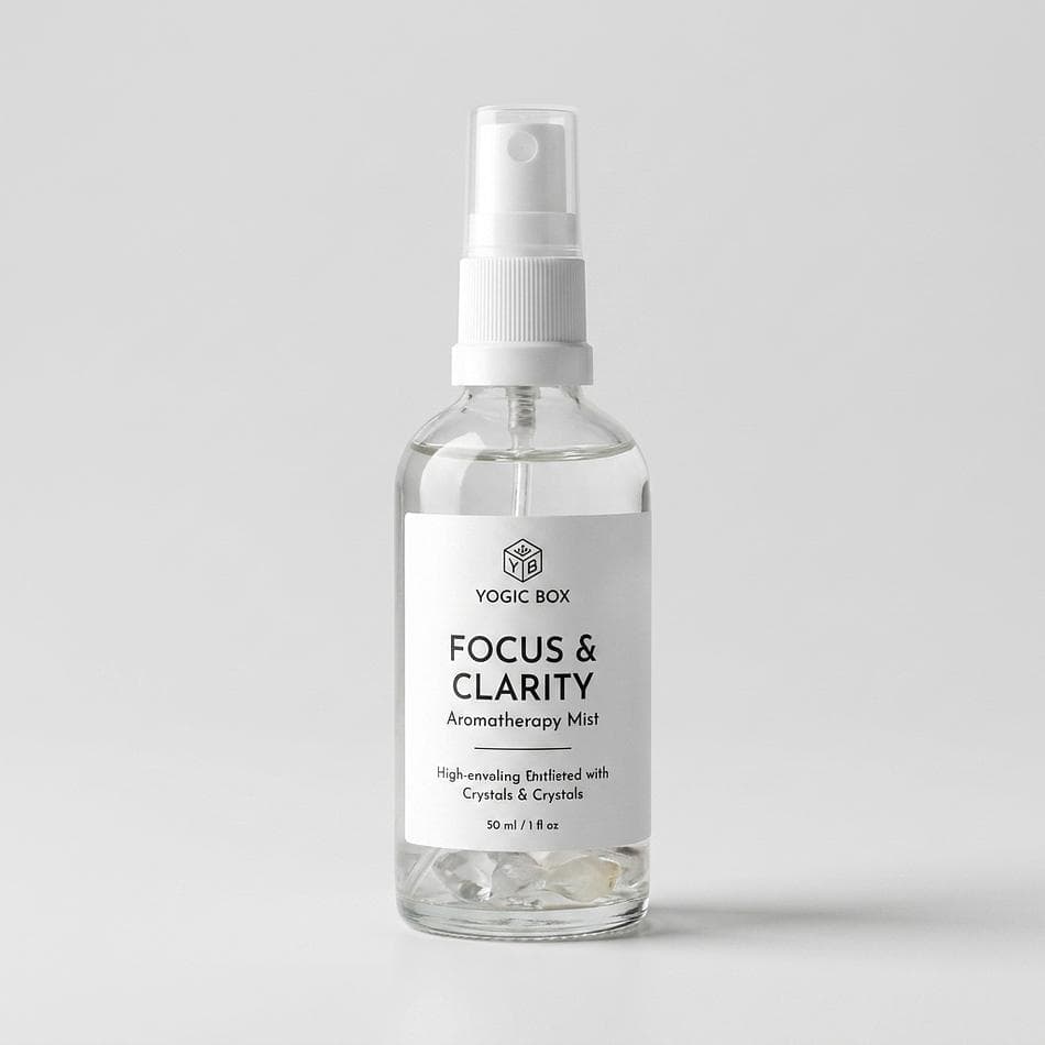 Aromatherapy Mist Spray, Lemongrass & Frankincense, Focus & Clarity Room + Pillow Spray, Clear Quartz Infused, 4 oz