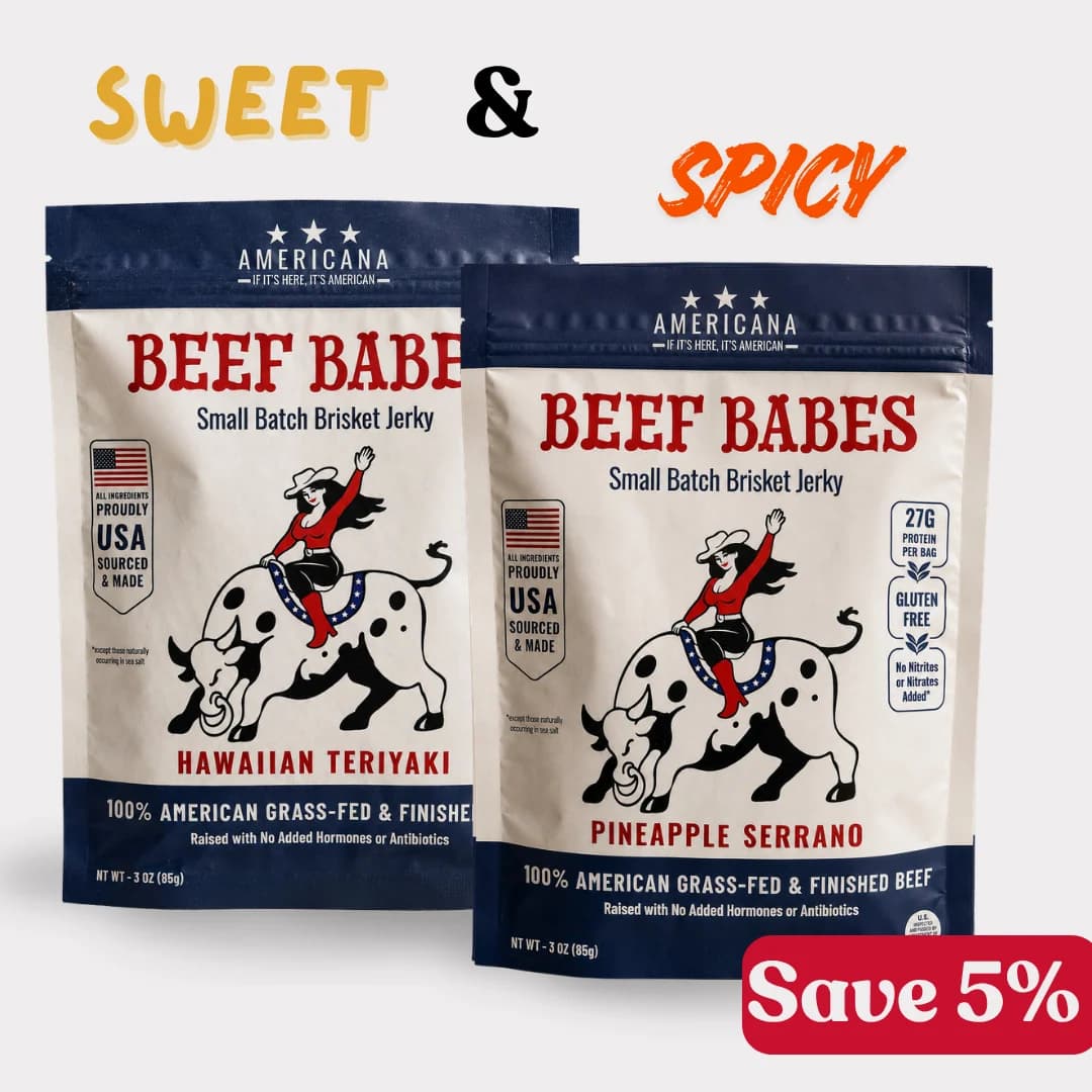 Beef Babes Grass-Fed Brisket Jerky,  Pineapple Express  (2-Pack)