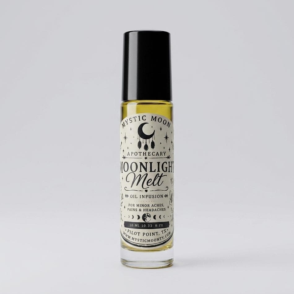 Peppermint Cooling Oil Roller, Peppermint & DMSO, Head & Temple Relief, 10 mL Travel Roller Bottle