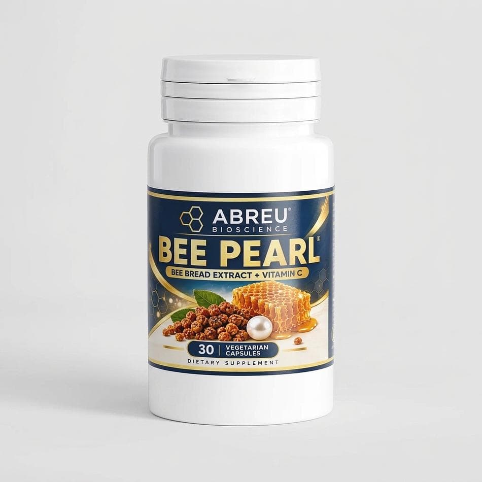 Bee Bread Extract Capsules + Vitamin C, Daily Energy & Immune Support, Vegetarian, 30 Capsules