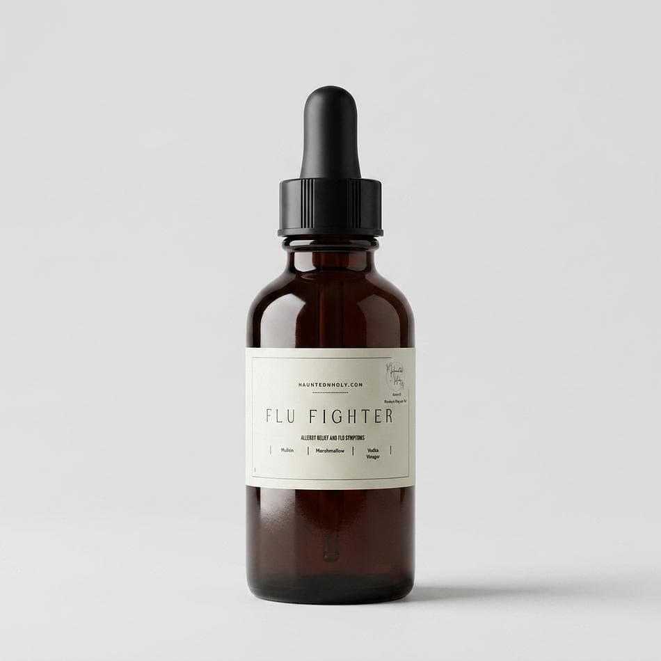 Herbal Tincture, Mullein & Marshmallow Leaf, Seasonal Respiratory Support, Alcohol Extract, 1 Bottle