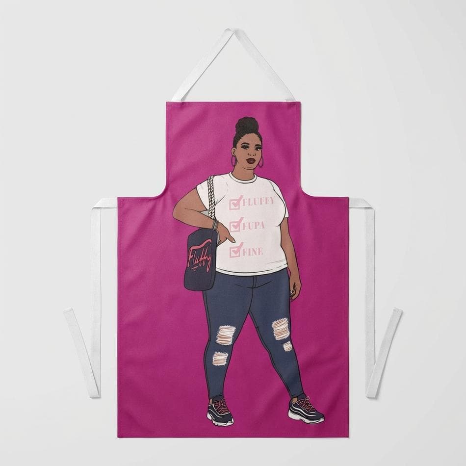 Kitchen Apron, Polyester Canvas, Lightweight Cooking & Baking, Tie-Back Adjustable Fit, One Size, Graphic Print