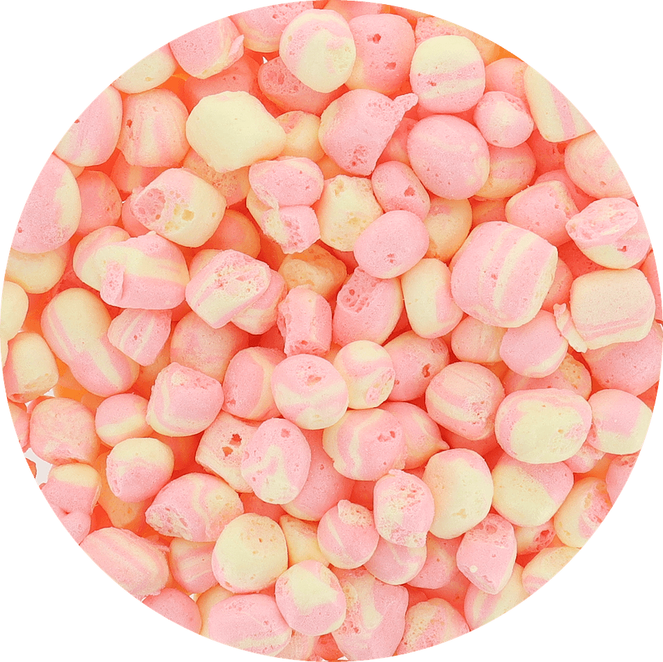 Freeze-Dried Salt Water Taffy Candy, Strawberry Banana, Light Crunchy Candy Puffs, Bulk Bag (12 oz)