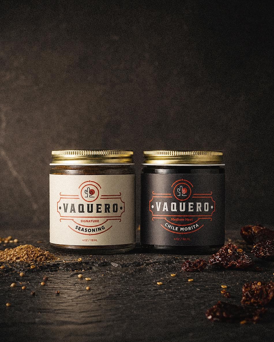Vaquero Bundle: 4 oz Chile Morita + 4 oz Signature Seasoning